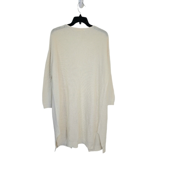 Hirsch + Timber Ivory Linen Blend Knit Cardigan Women's Large NWOT - Picture 2 of 9